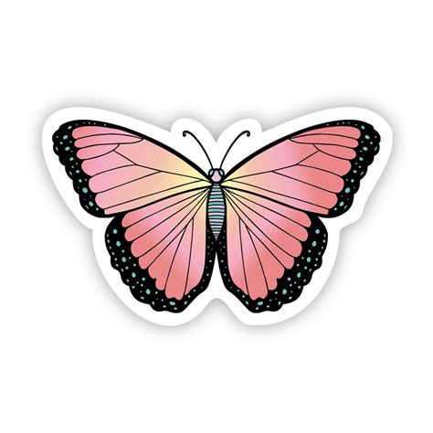 Butterfly Multi Color Aesthetic Sticker | Aesthetic stickers, Blue aesthetic, Coloring stickers