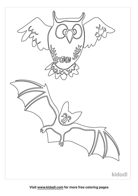 Free Night Animals Coloring Page | Coloring Page Printables | Kidadl