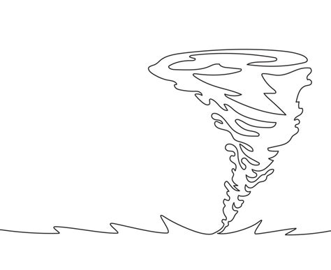 Single one line drawing Splash of water vortex and twisted shape. Water whirling image isolated ...