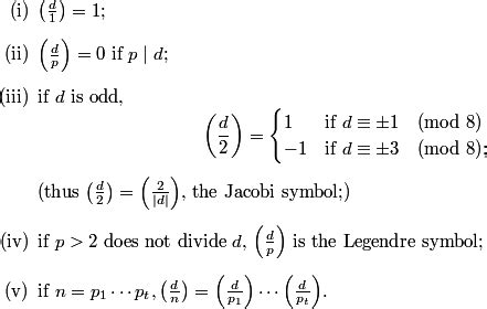 Evaluating the Kronecker symbol