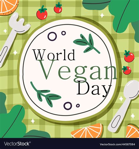 World vegan day posts set Royalty Free Vector Image