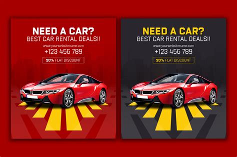 Car Banner Templates Graphic by SOCIAL MEDIA KING · Creative Fabrica