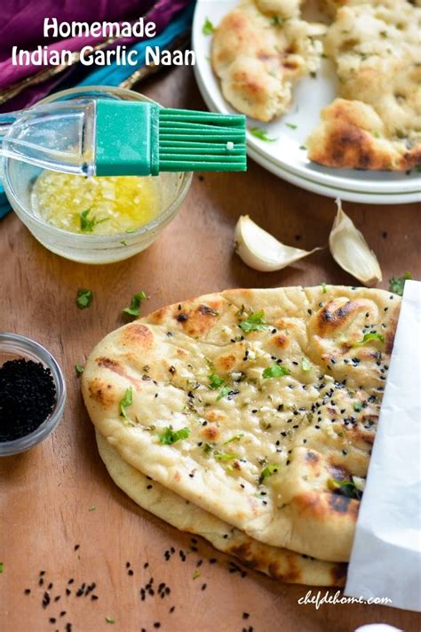 Homemade Restaurant-Style Indian Garlic Naan Recipe | ChefDeHome.com