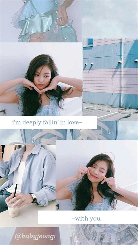 Jennie Blackpink Wallpaper Lockscreen Fullscreen Iphone Blue Aesthetic #kpop #aesthetic #blue # ...