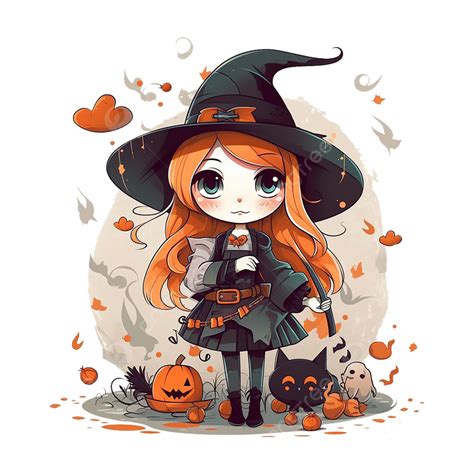 Halloween Cute Witch Illustration, Halloween, Cute Witch, Halloween ...