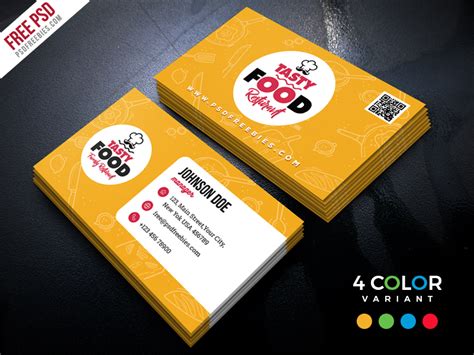 Restaurant Business Card Free PSD Bundle | PSDFreebies.com