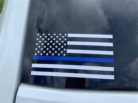 Thin Blue Line Flag Vinyl Sticker Decal for Truck Car Window | Etsy