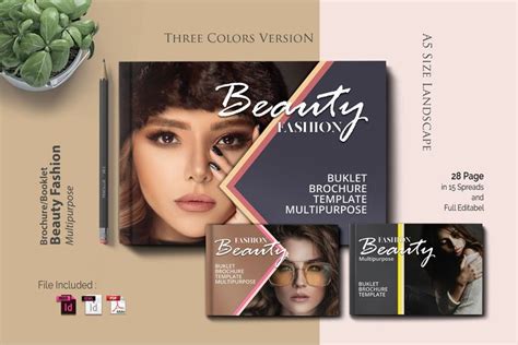 A5 Beauty - Brochure Template in 2020 | Beauty brochures, Brochure template, Photography templates