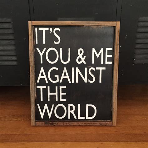 It's You and Me Against the World by partyof9 on Etsy