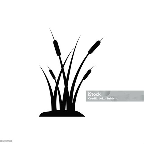 Cattails Silhouette Vector Symbol Template Stock Illustration - Download Image Now - Adventure ...