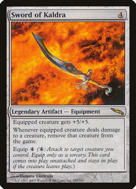 Sword of Kaldra · Mirrodin (MRD) #251 · Scryfall Magic The Gathering Search