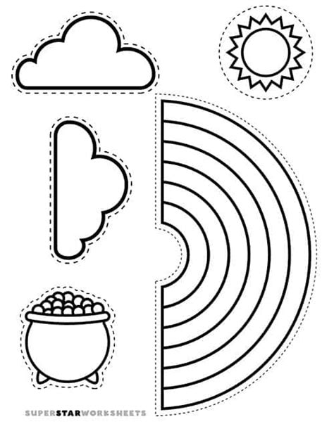 Rainbow Template Activity. TeachersMag.com - Worksheets Library