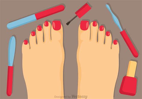 Pedicure Procedure Vector - Download Free Vector Art, Stock Graphics ...