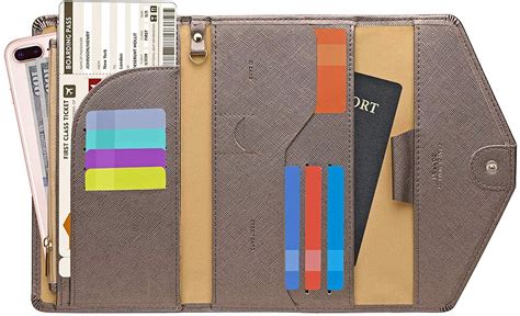 Amazon.com | Zoppen Multi-purpose Rfid Blocking Travel Passport Wallet (Ver.4) Tri-fold Document ...