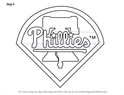 How to Draw Philadelphia Phillies Logo (MLB) Step by Step | DrawingTutorials101.com