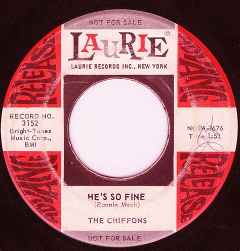 The Chiffons – He's So Fine (1963, Advance Release, Vinyl) - Discogs