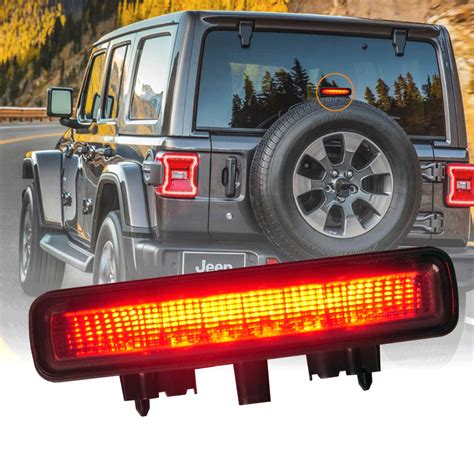 LED 3rd Brake Light Compatible for Jeep Wrangler JL 2018 2019 Third Brake Light High Mount Stop ...