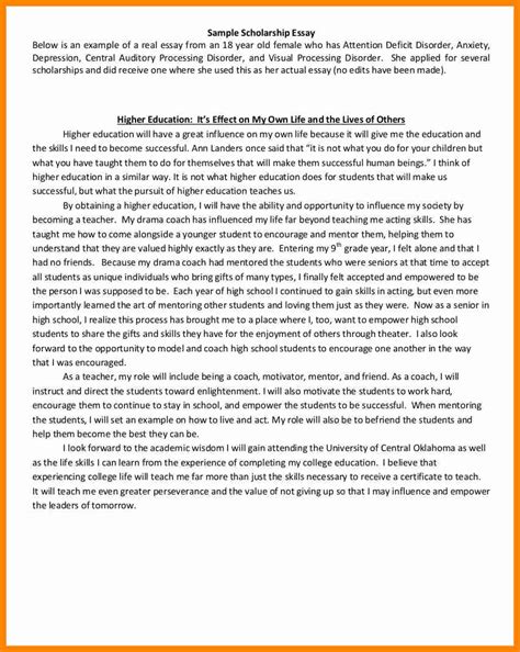 30 High School Scholarship Essay Examples | Example Document Template