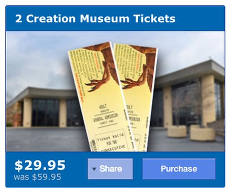 Creation Museum 2 tickets for $29.95 (Save $30) - al.com