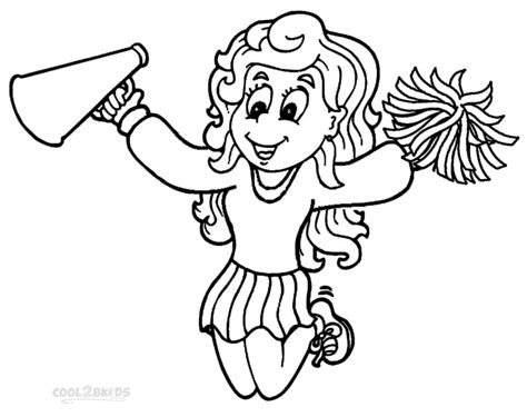 Printable Cheerleading Coloring Pages For Kids