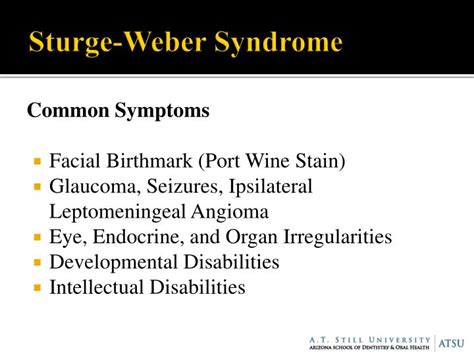 PPT - Sturge-Weber Syndrome Clinical Presentation PowerPoint Presentation - ID:1602710