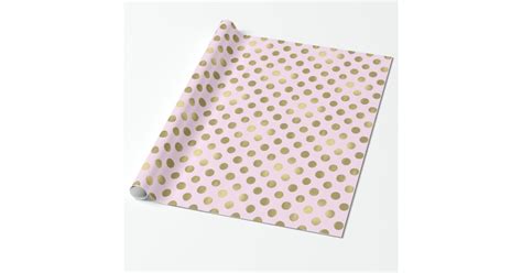 Pink Gold Polka Dot Wrapping Paper | Zazzle