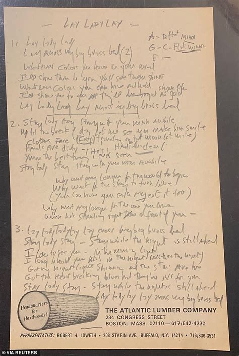 Bob Dylan's handwritten lyrics to classic 'The Times They Are A-Changin ...