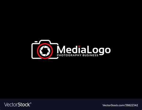 Photography logotype minimalist logo Royalty Free Vector