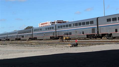 Amtrak Texas Eagle with Private Charter Cars Taylor, Texas 11/29/14 ...