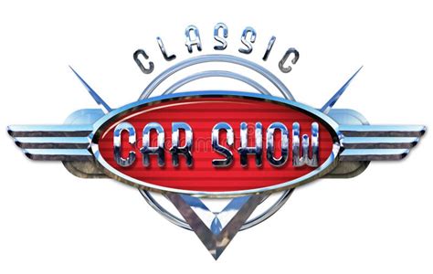 Classic Car Show Logo Chrome Stock Image - Image of 1959, road: 121348697