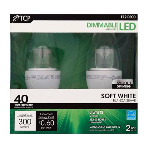 TCP E12 Deco 40-Watt Dimmable Soft White LED Light Bulb - Shop Light bulbs at H-E-B