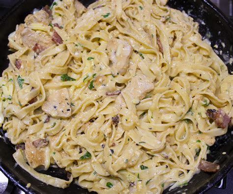 Chicken Fettuccine Carbonara – Icing On The Steak