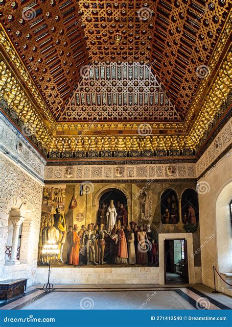 Interior of Alcazar Palace and Fortress of the Spanish Kings in the Historical Part of Segovia ...