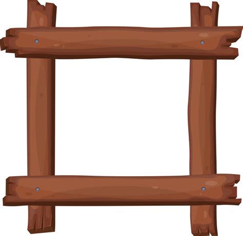 Wood frame in cartoon style 8853173 PNG