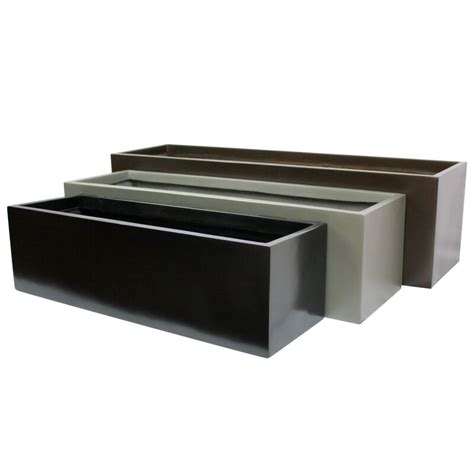 Root and Stock Belmont Rectangle Fiberglass Planter Box & Reviews | Wayfair