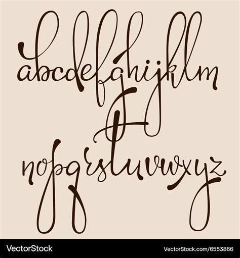 Calligraphy cursive font Royalty Free Vector Image