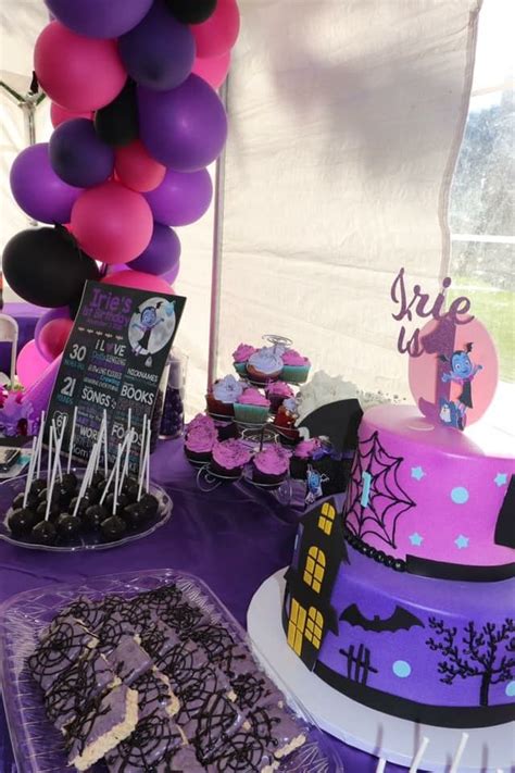 Vampirina birthday party candy table decorations | Birthday party candy table, Birthday party ...