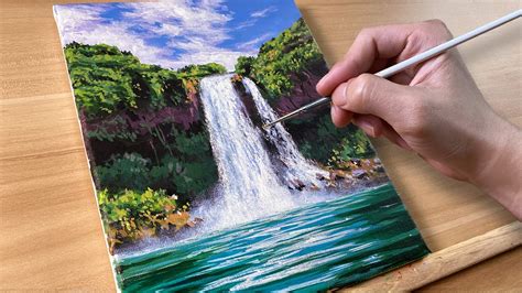 Acrylic Paintings Of Waterfalls