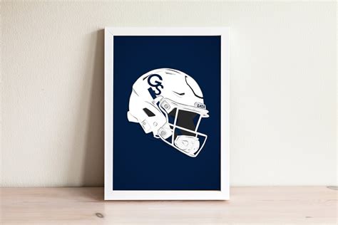 Georgia Southern Football Helmet Print - Etsy