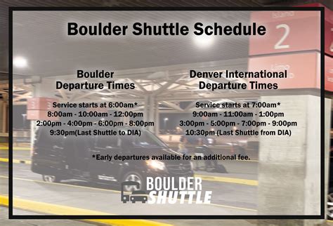 Boulder Shuttle Schedule - Transportation to DIA - Boulder Airport Shuttle