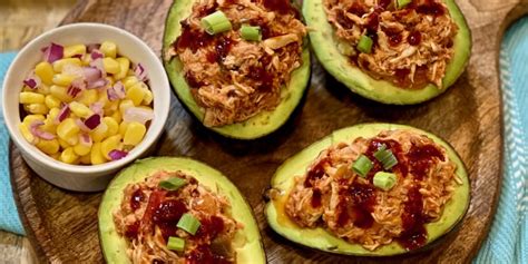 Joy Bauer's Chipotle Pulled Chicken in Avocado Boats Recipe