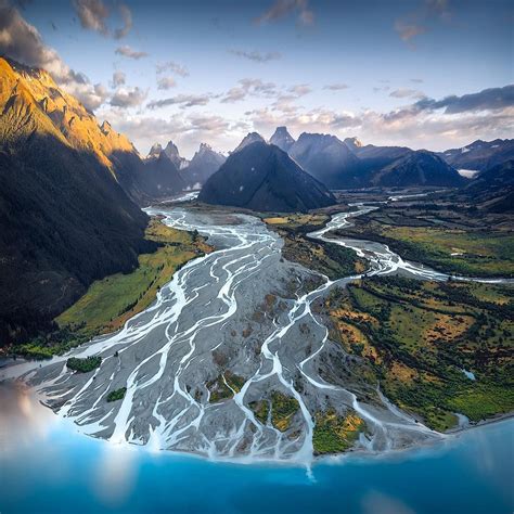 Dart River flowing into Lake Wakatipu, Glenorchy, New Zealand. - photo credit: Chance Allred # ...