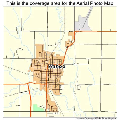 Aerial Photography Map of Wahoo, NE Nebraska