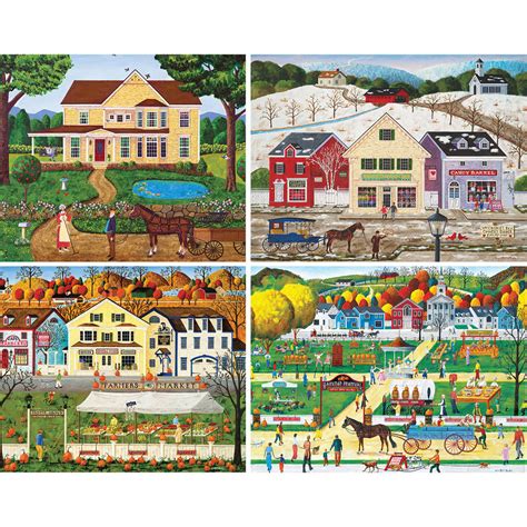 Set of 4: Art Poulin 1000 Piece Jigsaw Puzzles | Spilsbury