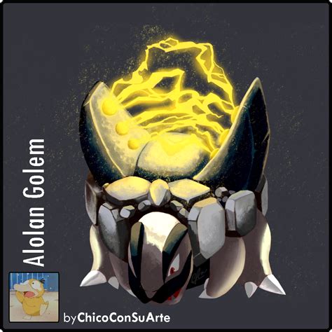 Alolan Golem Prepares Thunderbolt by chicoARTS on DeviantArt