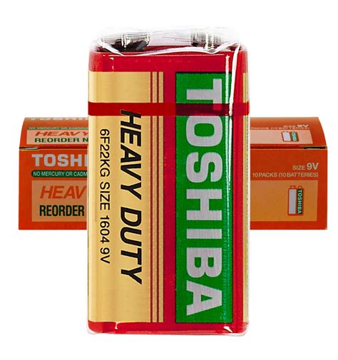 Toshiba 9 V Heavy Duty SP/1, Box of 10 Batteries