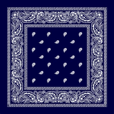 Navy Blue Paisley Bandana - Single Piece 22x22 - Walmart.com