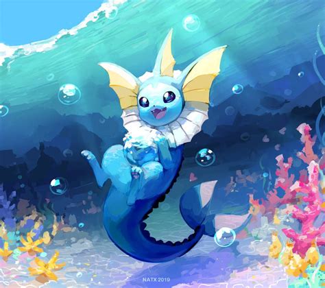 Vaporeon redraw! by Natx-chan | Cool pokemon wallpapers, Pokemon ...