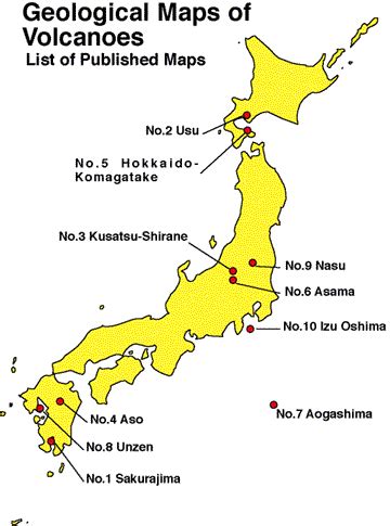 Volcanoes In Japan Map - Best Map of Middle Earth