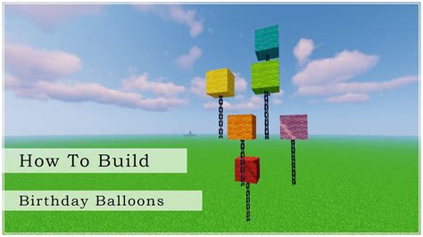 How to Build Birthday Balloons (Minecraft Build Tutorial) - YouTube